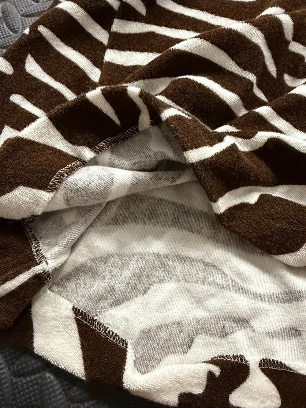 Tory Burch zebra terry cloth dress size medium